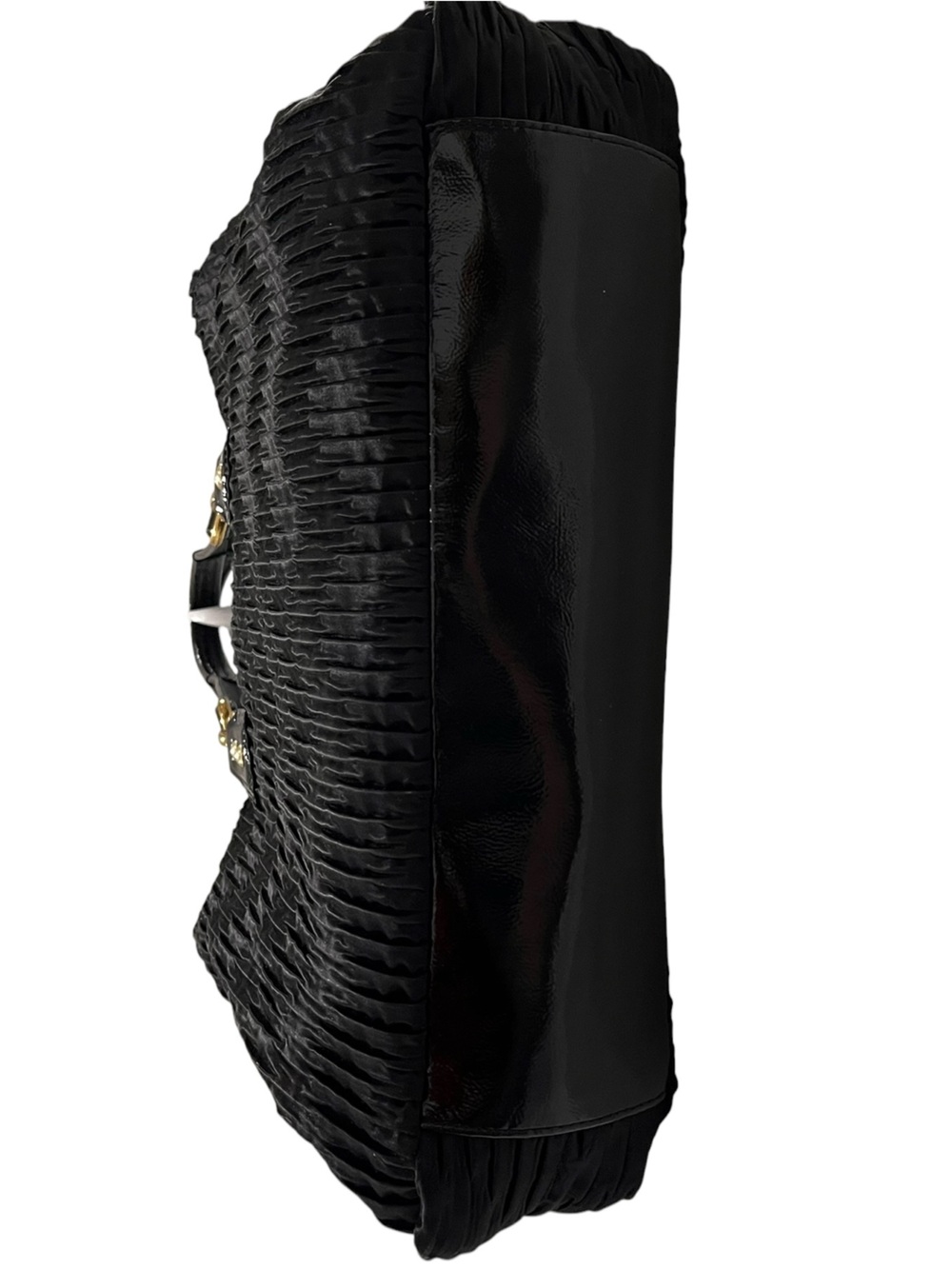Coach Ashley Black Gathered Satin Satchel Bag 2012 NWOT #H1282-F20050 - Picture 13 of 16